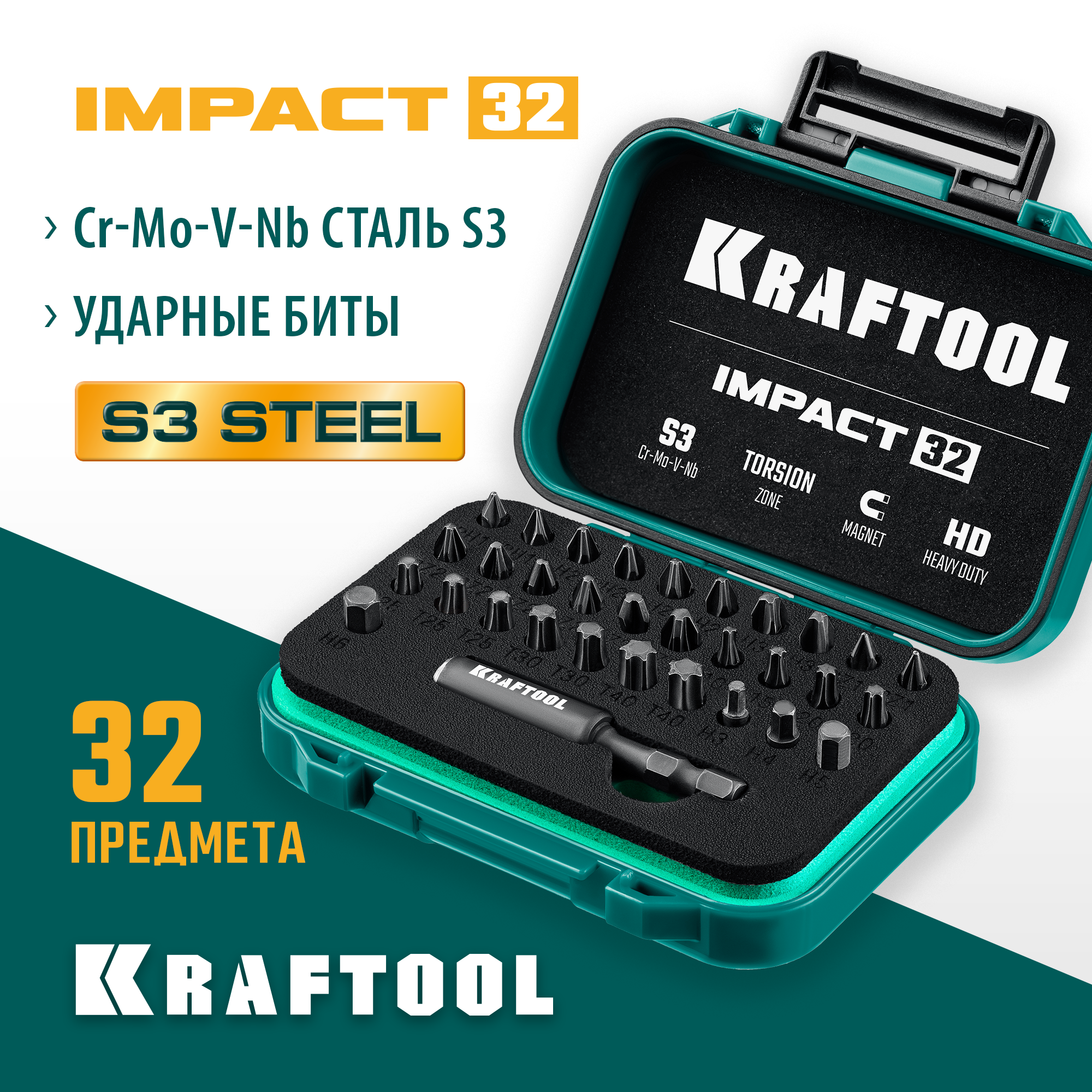 Набор отверток kraftool impact. Набор бит крафтул.